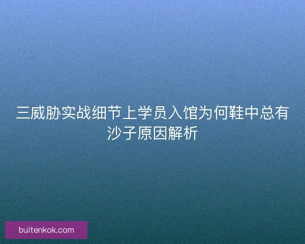 三威胁实战细节上学员入馆为何鞋中总有沙子原因解析